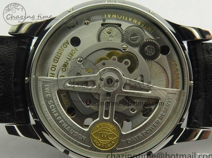 MIROTIME 0516 Efficient Portuguese Tourbillon IW5463 SS ZF Best Edition White Dial on Black Leather Strap 7170